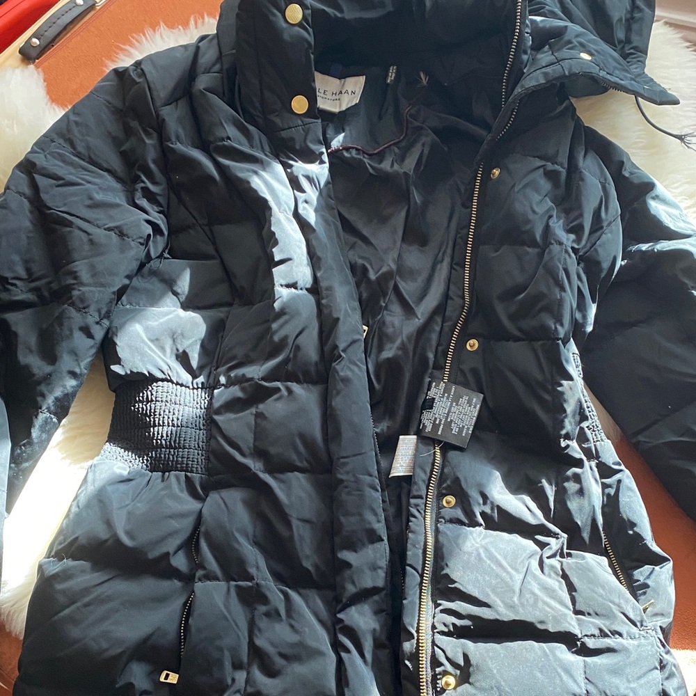 Cole Haaan Black Puffer Coat
